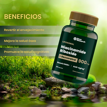 NICOTINAMIDE™-  Suplemento de Reparación Celular Antienvejecimiento y Energía Extra Tk P3